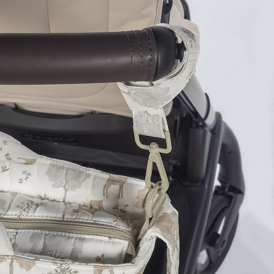Pasito a Pasito Shoulder/Hand Diaper Bag Beige 43x29x11cm.