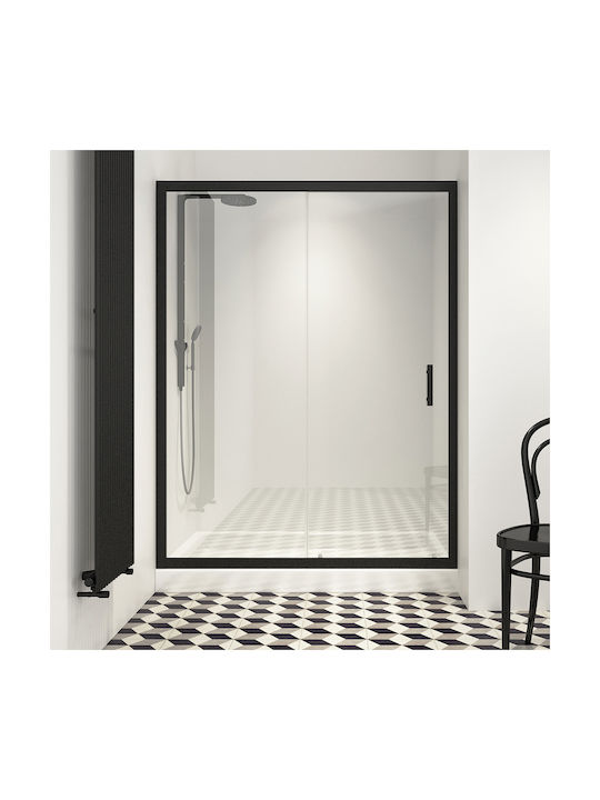 Orabella Energy Fixed Side for Shower 106-110x110cm Mat Black