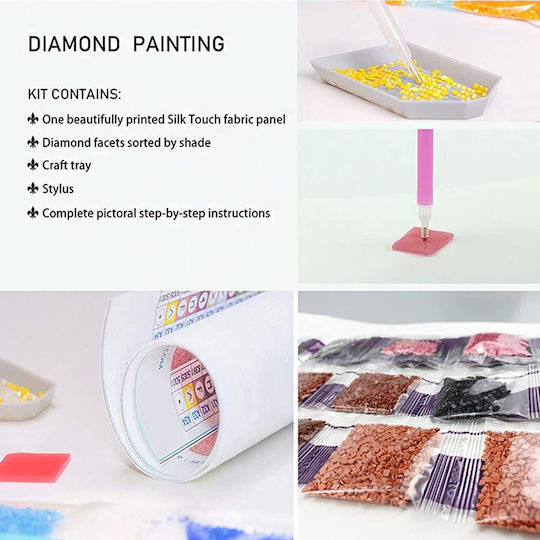 5D DIY Diamantmalerei Set Rosenblumen 30 x 40 cm