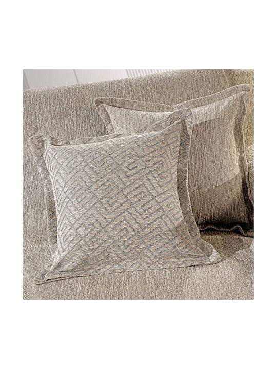 Guy Laroche Perth Dekorativer Kissenbezug aus 100% Baumwolle Sand 50x50cm