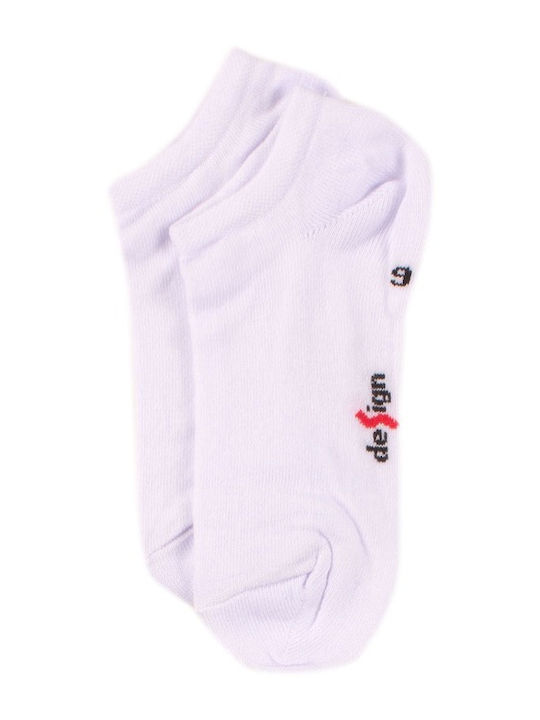 Design Socks Kids' Ankle Socks White 6 Pairs