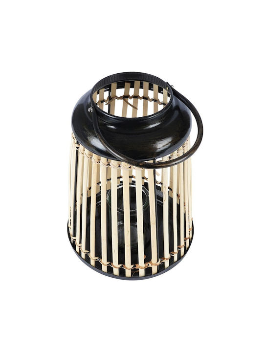 JK Home Decoration Tabletop Bamboo Lantern Brown 24x24x32cm