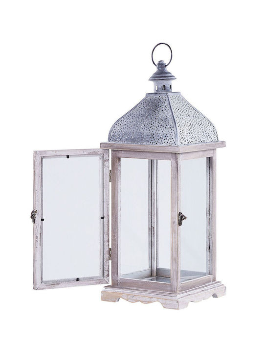 Beliani Metallic Lantern White