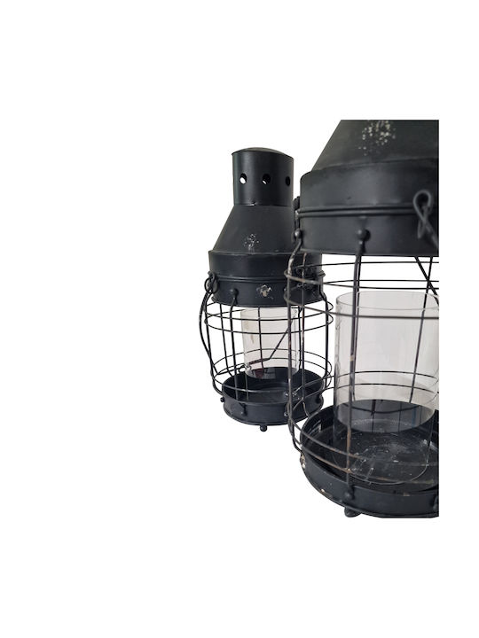 Artekko Set Felinare Metalice Tabletop Negre 2buc