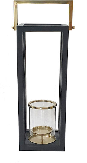 Artekko Φαναράκι Μεταλλικό Επιτραπέζιο Μαύρο 26x21x64εκ.