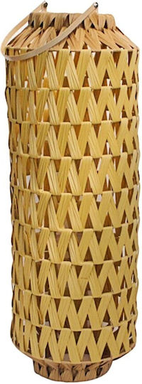 Atmosphera Φαναράκι Rattan Επιτραπέζιο Μπεζ 25x25x70εκ.