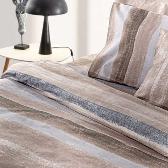 Guy Laroche Santiago Set Bed Sheets King Size 270x265cm Stone 4 Pieces