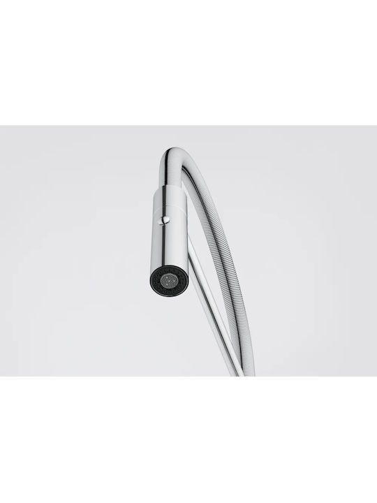 Franke Maris Slim Semi Pro Kitchen Counter Flexible Silver Faucet