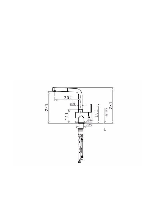 Pyramis Capriccio Kitchen Faucet Counter Beige