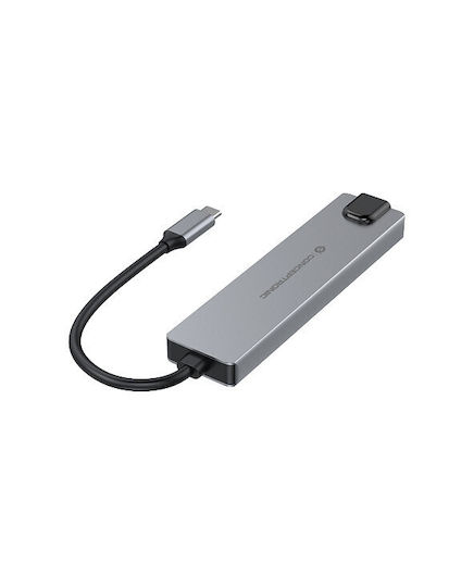 Conceptronic USB-C Docking Station με HDMI 4K PD Ethernet Γκρι (DONN29G)