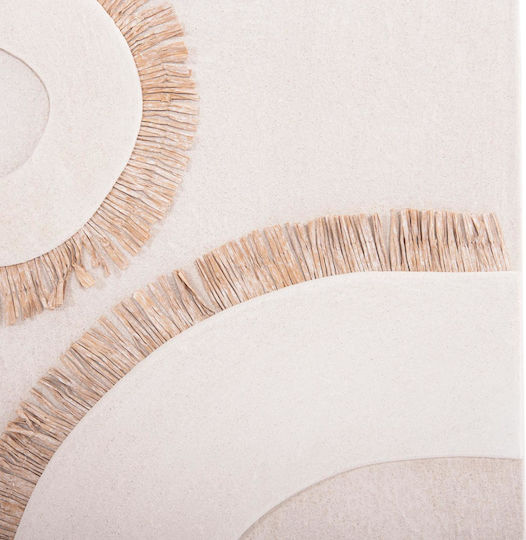 Hm4534 Правоъгълна картина серия Санторини Hm4534 MDF цвят екрю-декорация бежов 48x4.5 дебелина X60cm код 0538049