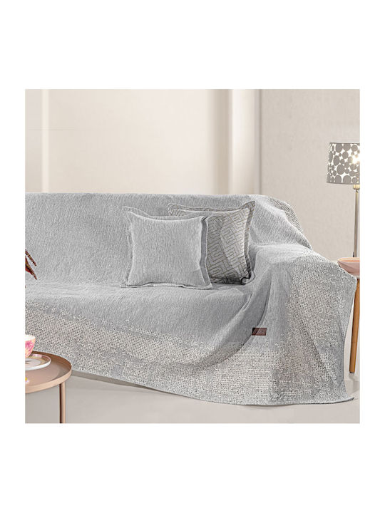 Guy Laroche Perth Sesselüberwurf Chenille 180x150cm Grau