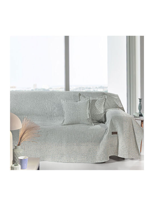 Guy Laroche Perth Zweisitzer-Sofa Überwurf Chenille 180x250cm Mint