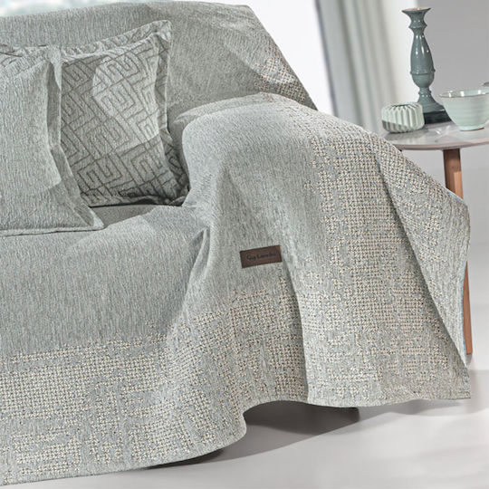 Guy Laroche Perth Zweisitzer-Sofa Überwurf Chenille 180x250cm Mint