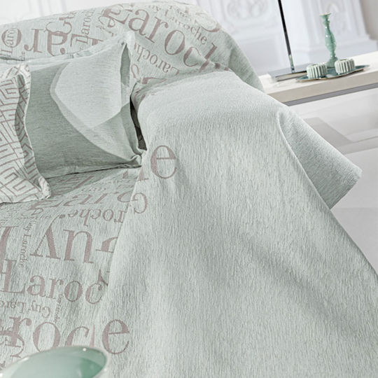 Guy Laroche Stamp Ριχτάρι Διθέσιου Καναπέ Chenille 180x250εκ. Silver