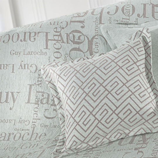 Guy Laroche Stamp Ριχτάρι Διθέσιου Καναπέ Chenille 180x250εκ. Silver