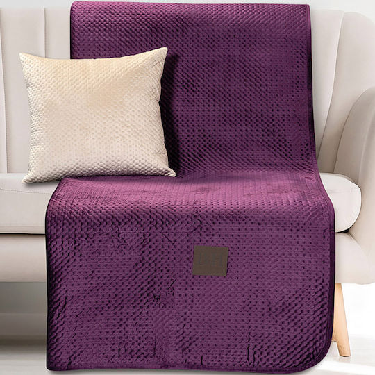 Beauty Home Покривка За Двуместен Диван Космата 180x250см Лилава