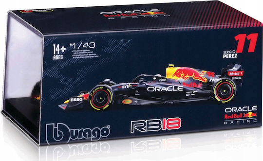 Bburago Red Bull Rb18 2022 Modele statice Figurină de Modelism Formula Neagră la Scară 1:43