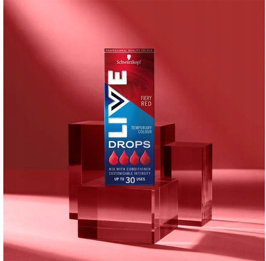 Schwarzkopf Live Drops Προσωρινή Βαφή Μαλλιών Fiery Red 30ml