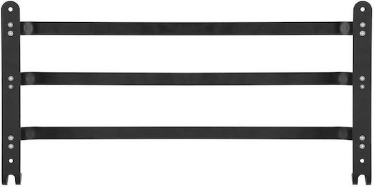 Triple Wall-Mounted Bathroom Freestanding Towel Rack ​49x49cm Black
