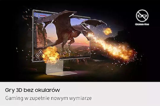 Samsung Odyssey 3D G90XF IPS HDR Gaming Monitor 27" 4K 3840x2160 165Hz με Χρόνο Απόκρισης 1ms GTG