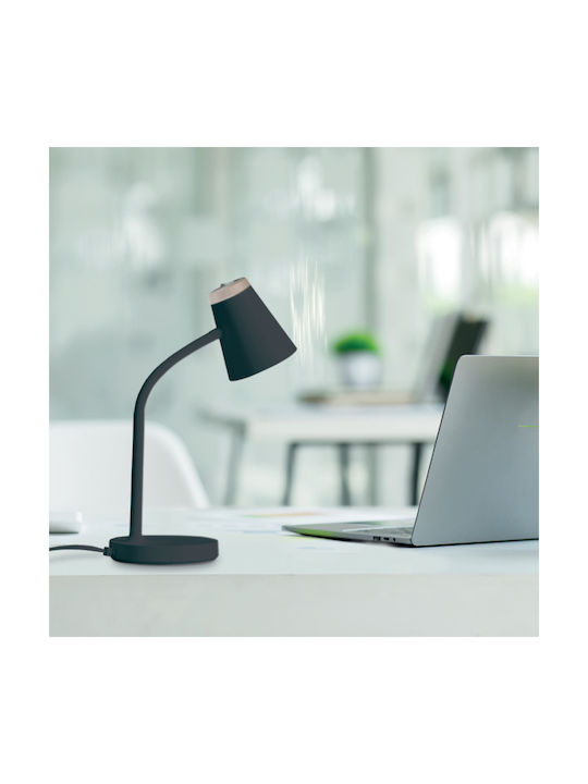 Eko Light Настолна Лампа с Гъвкаво Рамо за Цокъл Вграден LED в Черен Цвят