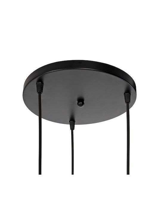 HomeMarkt Висящо Осветително Тяло Черен с Цокъл E27 25x22x25см.