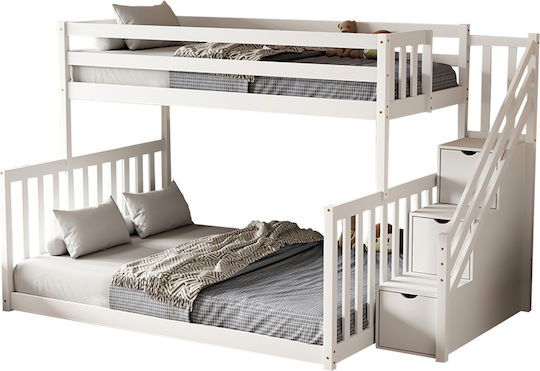 Beamer Montessori Κουκέτα Ημίδιπλη για Στρώμα 140x190cm