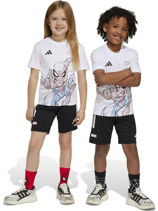 Kids' Set with Shorts Summer 2pcs White x Marvel Spider-Man