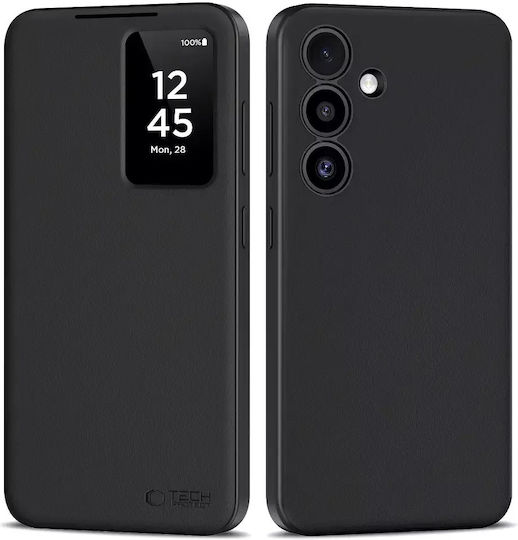 Tech-Protect Matte Wallet Δερματίνης / Σιλικόνης Μαύρο (Galaxy S25)