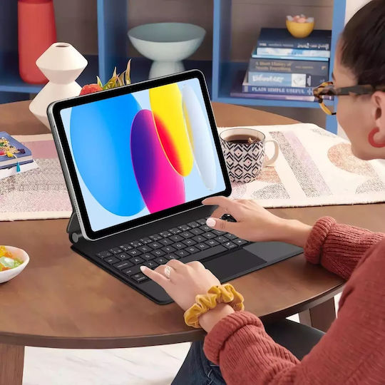Tech-Protect Smartcase Flip Cover with Keyboard Blacη (iPad 10.9” 10/2022, iPad 11” 11/2025)