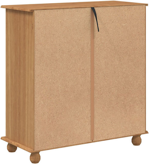 Chest of Drawers of Solid Wood Brown 91x40x95.5cm