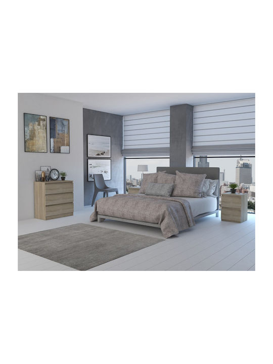 Comoda pentru Dormitor M3 cu 3 sertare Sonoma 70x40x77buc