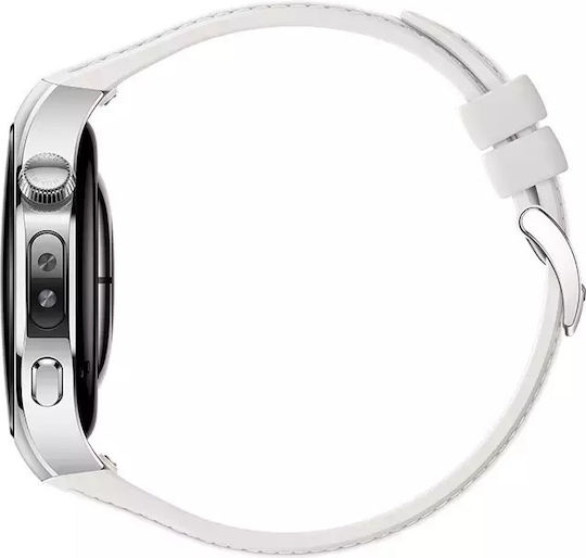 Huawei Watch 5 Stainless Steel 42mm Waterproof with eSIM and Heart Rate Monitor (White)