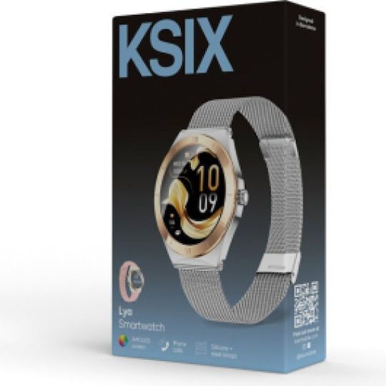 Ksix Lya Smartwatch με Παλμογράφο (Ασημί)