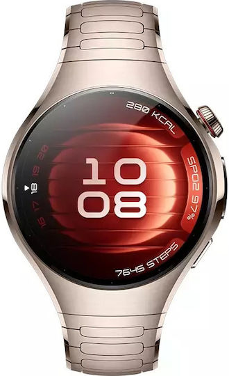 Huawei Watch 5 Stainless Steel 42mm Waterproof with eSIM and Heart Rate Monitor (Sand gold)