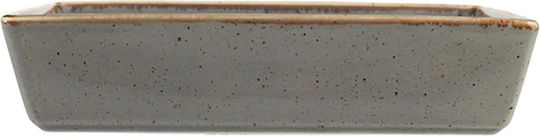 Порцеланова правоъгълна чинийка тъмносива 8x14см Porland Seasons 04alm002481 00048464