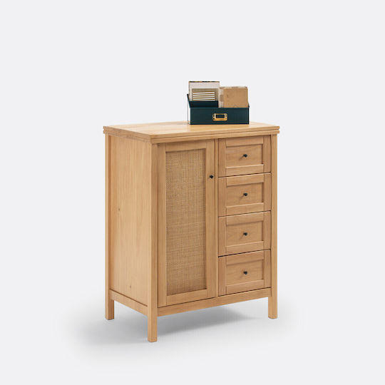 Comoda pentru Dormitor din Lemn Masiv cu 4 sertare 72x45x97buc