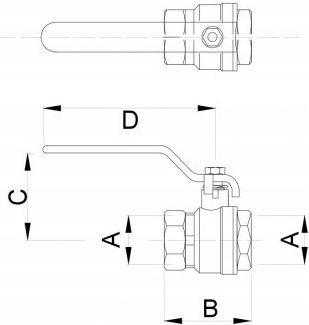 Ball Valve 1 1/2 Inch G G Throat Handle