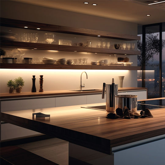 Dual Under-cabinet Lamp 18w 4000k Usb-a/c + 230v Sockets