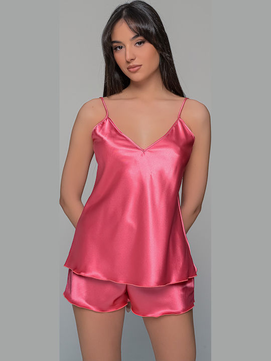 Milena by Paris Summer Satin Babydoll Watermelon