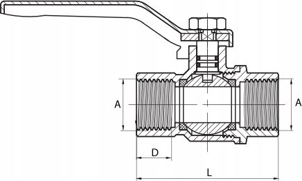 Gas Ball Valve 1.1/4'