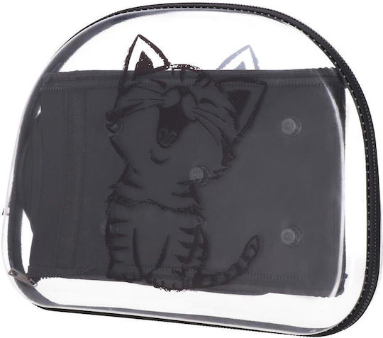 Чанта за пренасяне на домашни любимци котка/куче M 42x26x32 см прозрачна