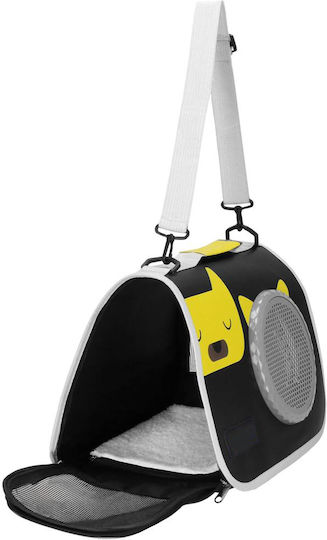 Small Pet Carrier Bag Dog Cat Foldable 24x40x24 Cm Black