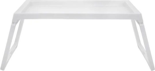 Folding Beach Camping Table Plastic 54x35x27cm White