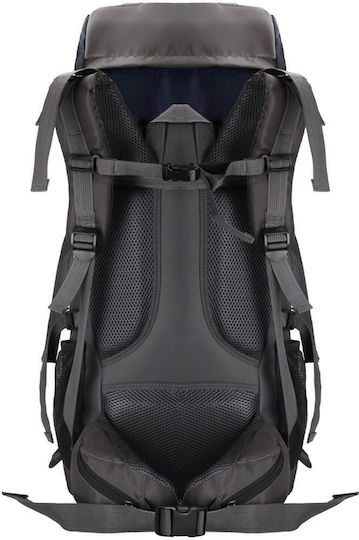 Husă impermeabilă pentru rucsac militar tactic de drumeție, 90 litri, 25 kg, 74x32x20 cm, albastru-gri