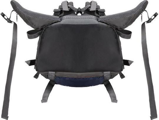 Husă impermeabilă pentru rucsac militar tactic de drumeție, 90 litri, 25 kg, 74x32x20 cm, albastru-gri