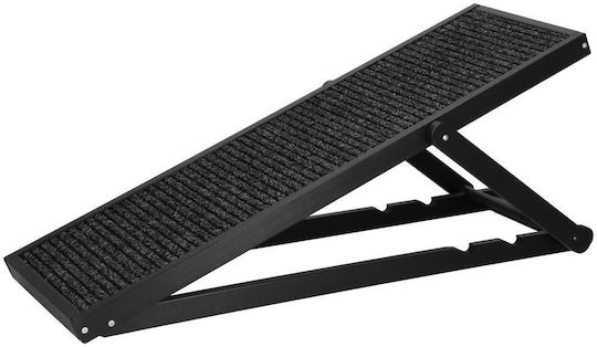 Rampă câini pisici 3 niveluri ajustabile 42-59cm antiderapant lungime 103cm negru