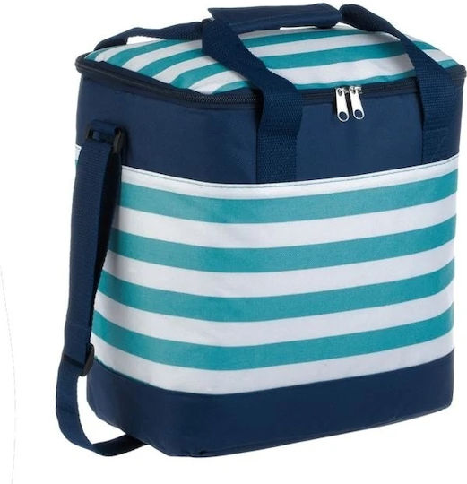 Geantă pentru alimente 15l 28x18x30cm Dungi albastru turcoaz