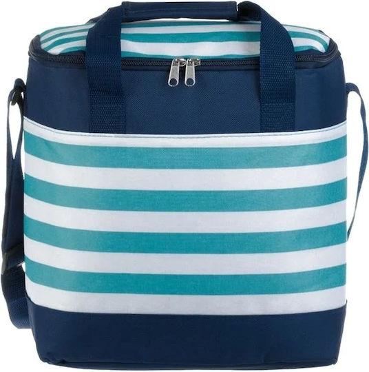 Geantă pentru alimente 15l 28x18x30cm Dungi albastru turcoaz